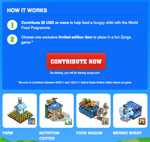 Zynga Teams With Pizza Hut For World Hunger Relief 2011
