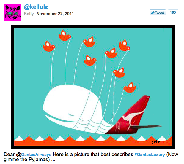 Qantas Luxury Twitter competition response