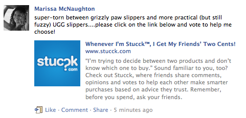 Stucck Invites Your Facebook Friends To Vote on Purchase Decisions