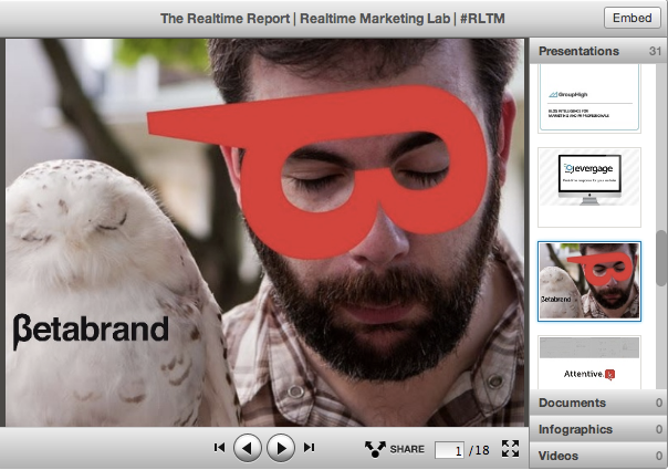 Screenshot of Betabrand presentation at #RLTM Realtime Marketing Lab