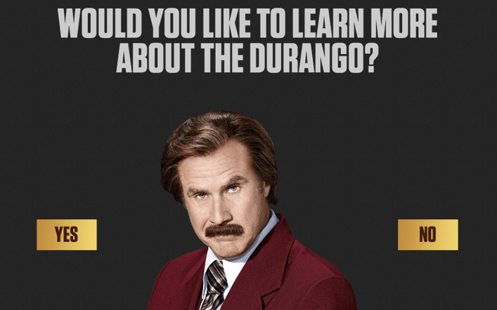 Ron Burgundy Promotes Dodge Durango